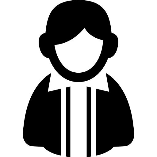 Man with shirt user symbol